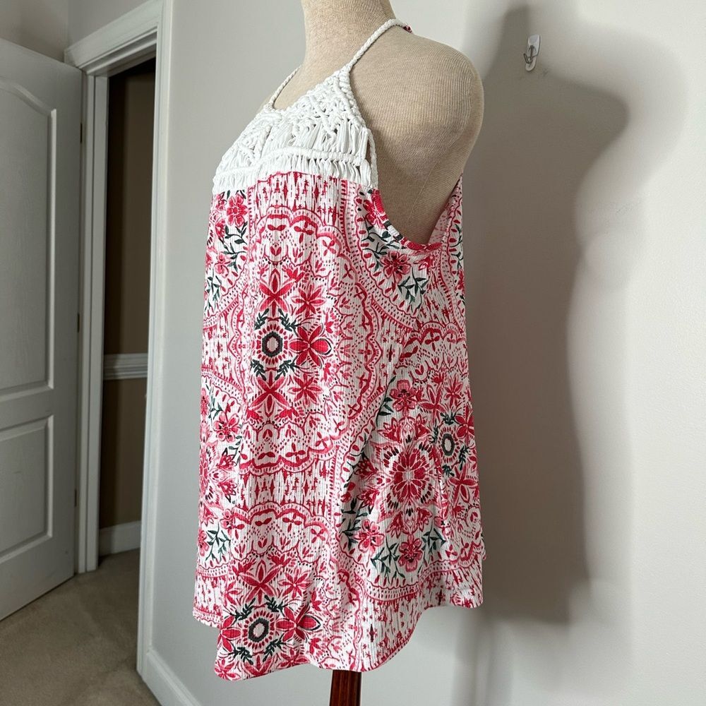Torrid Women's Knit Macrame Crochet High Neck Tank Size 2 (2X) - Picture 7 of 10